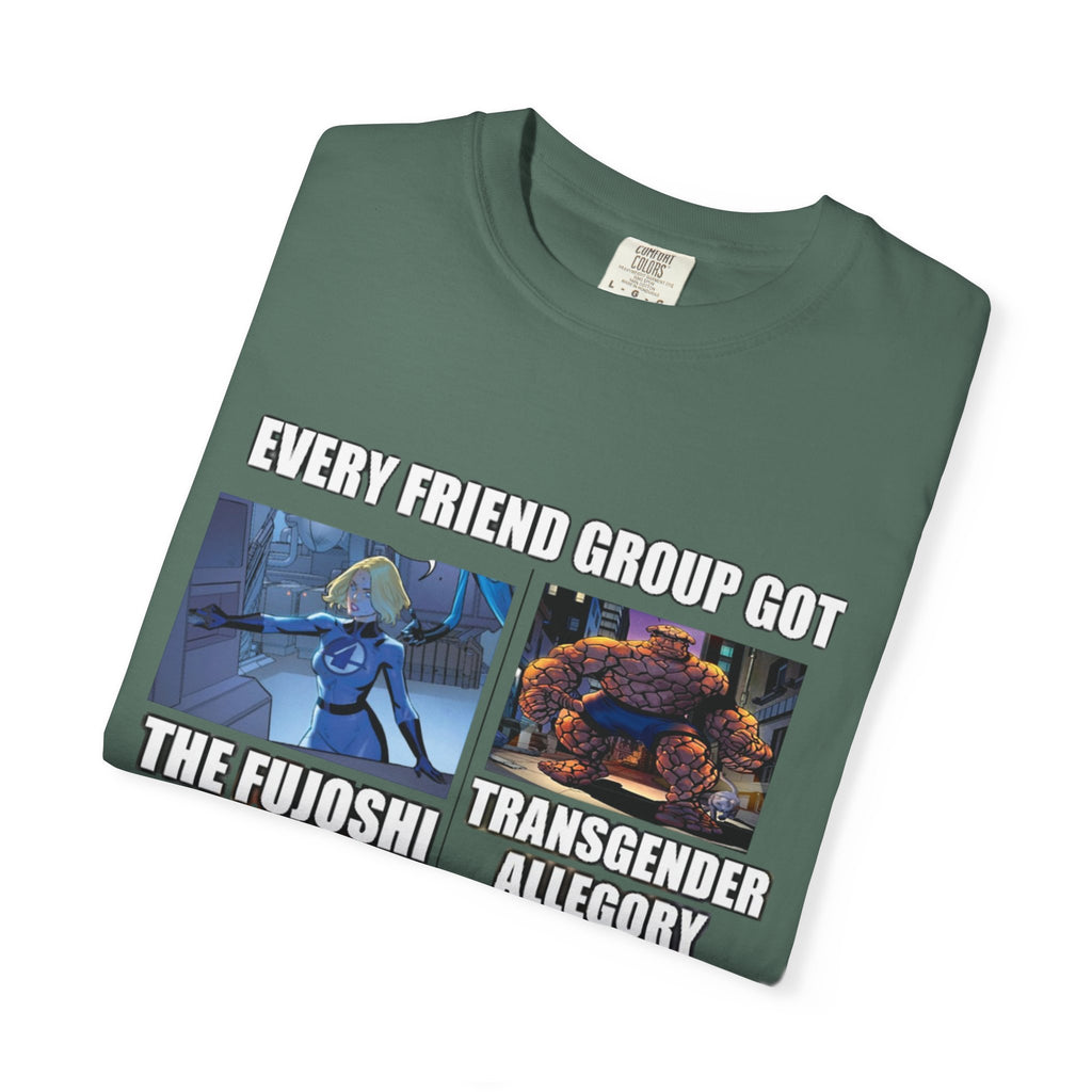 Meme Group-Character Graphic T-Shirt — "Every Friend Group Got" Front & "LOOK Different" Back