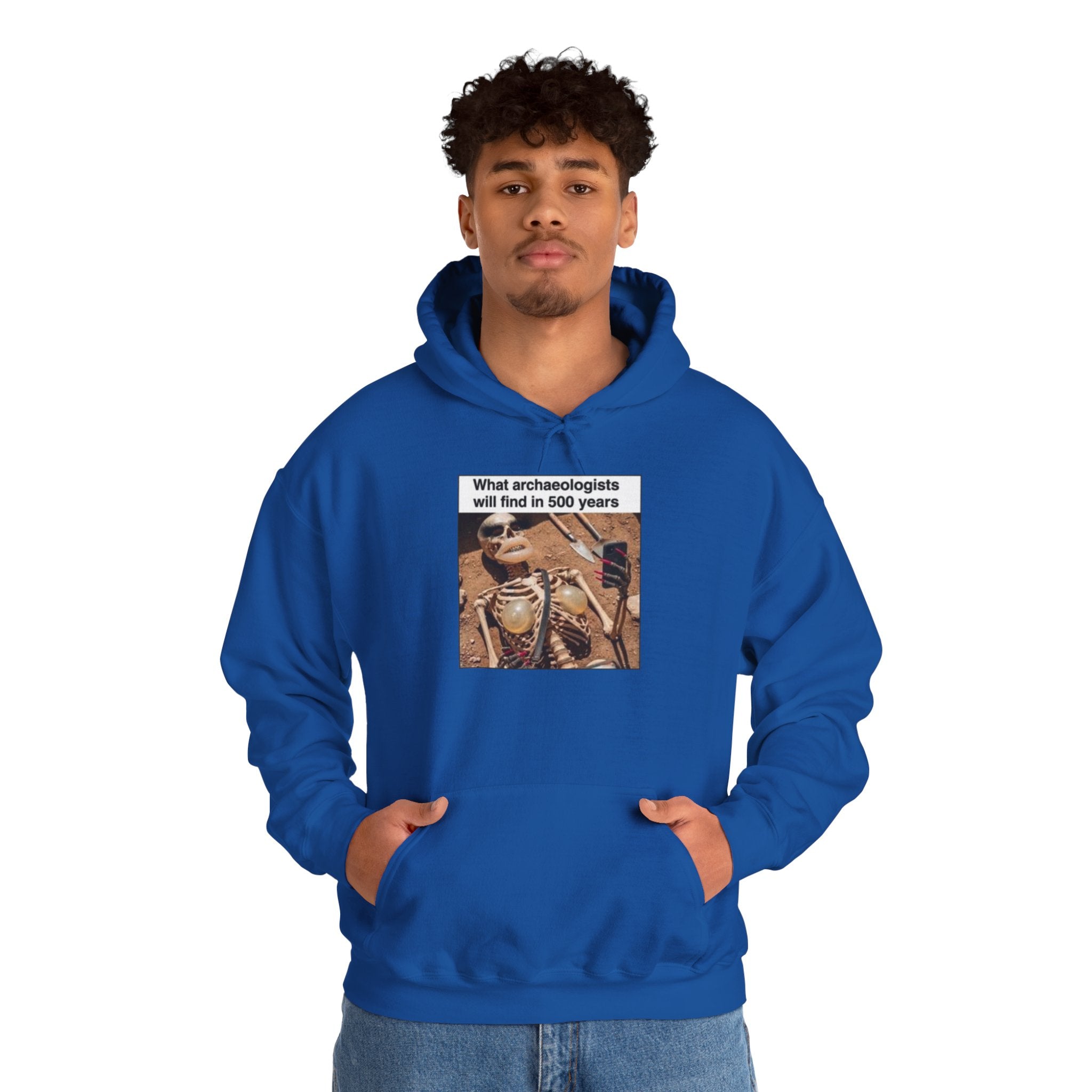Hoodie — "What Arctic Ecologists Will Find in 500 Years" Vintage Cabin Photo | LOOK Different Back Print