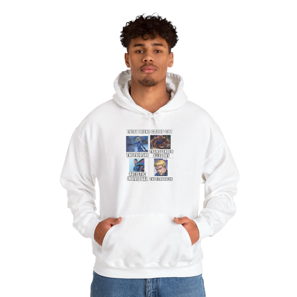 'Look Different' Graphic Hoodie — Vintage Collage Crewneck Sweatshirt