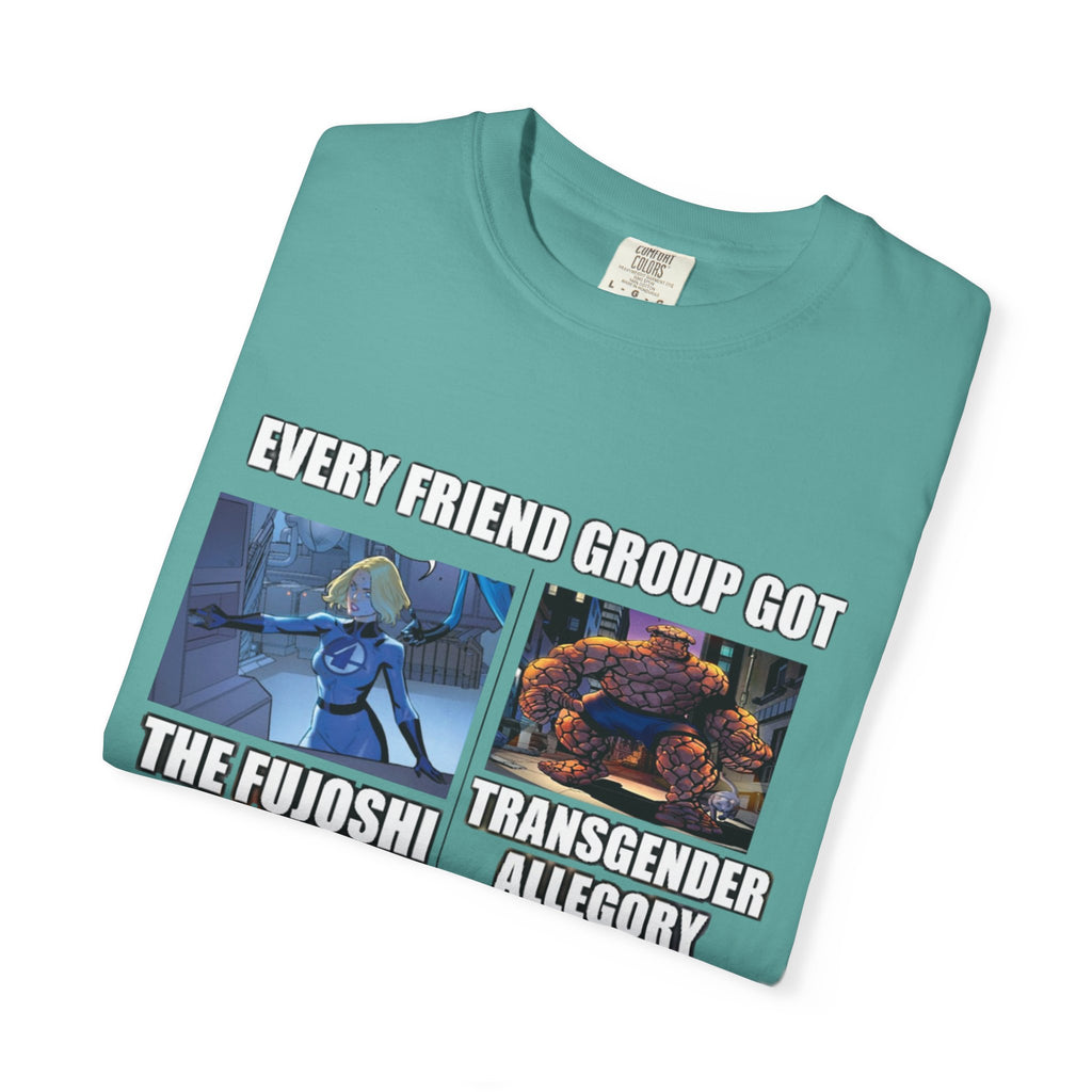 Meme Group-Character Graphic T-Shirt — "Every Friend Group Got" Front & "LOOK Different" Back