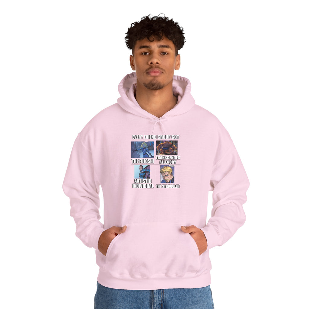 'Look Different' Graphic Hoodie — Vintage Collage Crewneck Sweatshirt