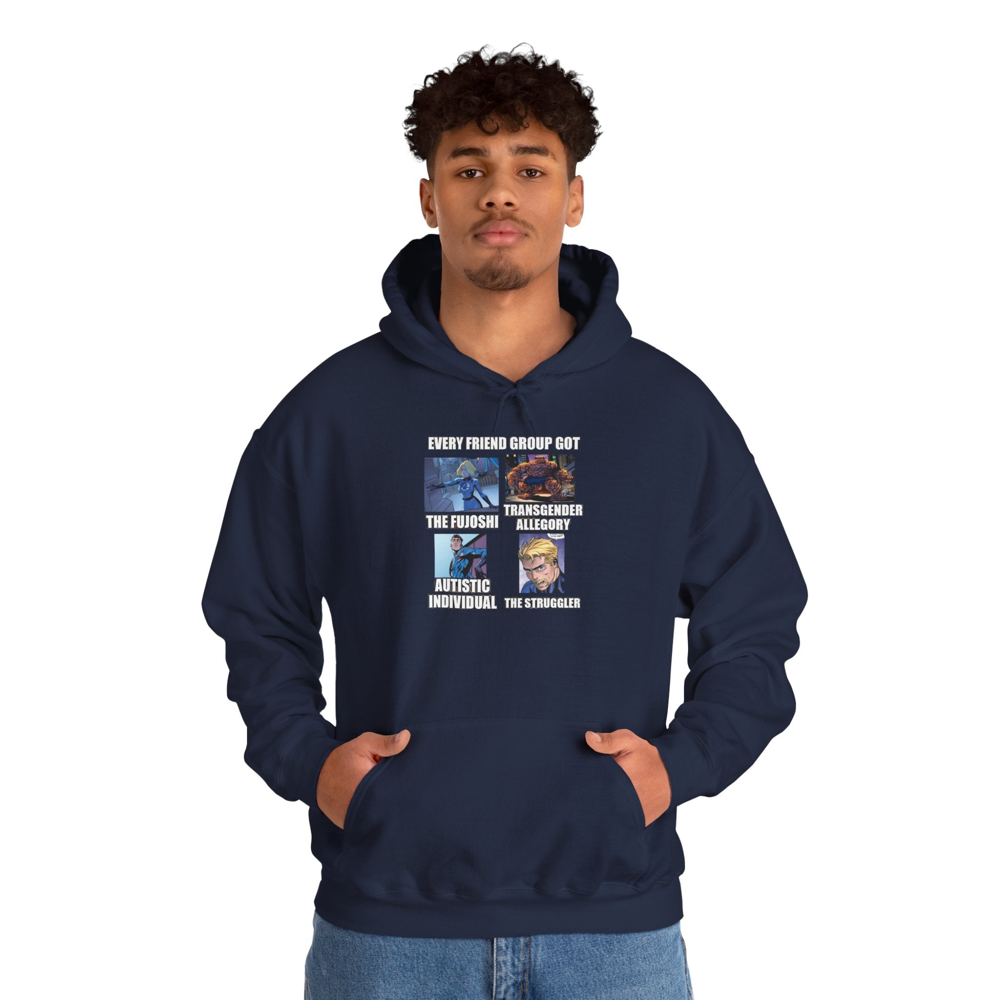 'Look Different' Graphic Hoodie — Vintage Collage Crewneck Sweatshirt
