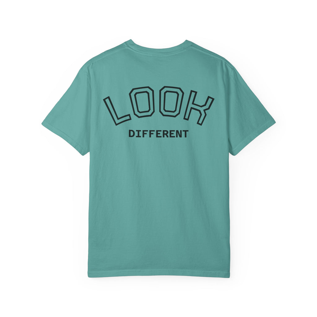 T-Shirt — 'I Almost Gave a F***' Meme Graphic Tee (Front Photo, Back "LOOK DIFFERENT")