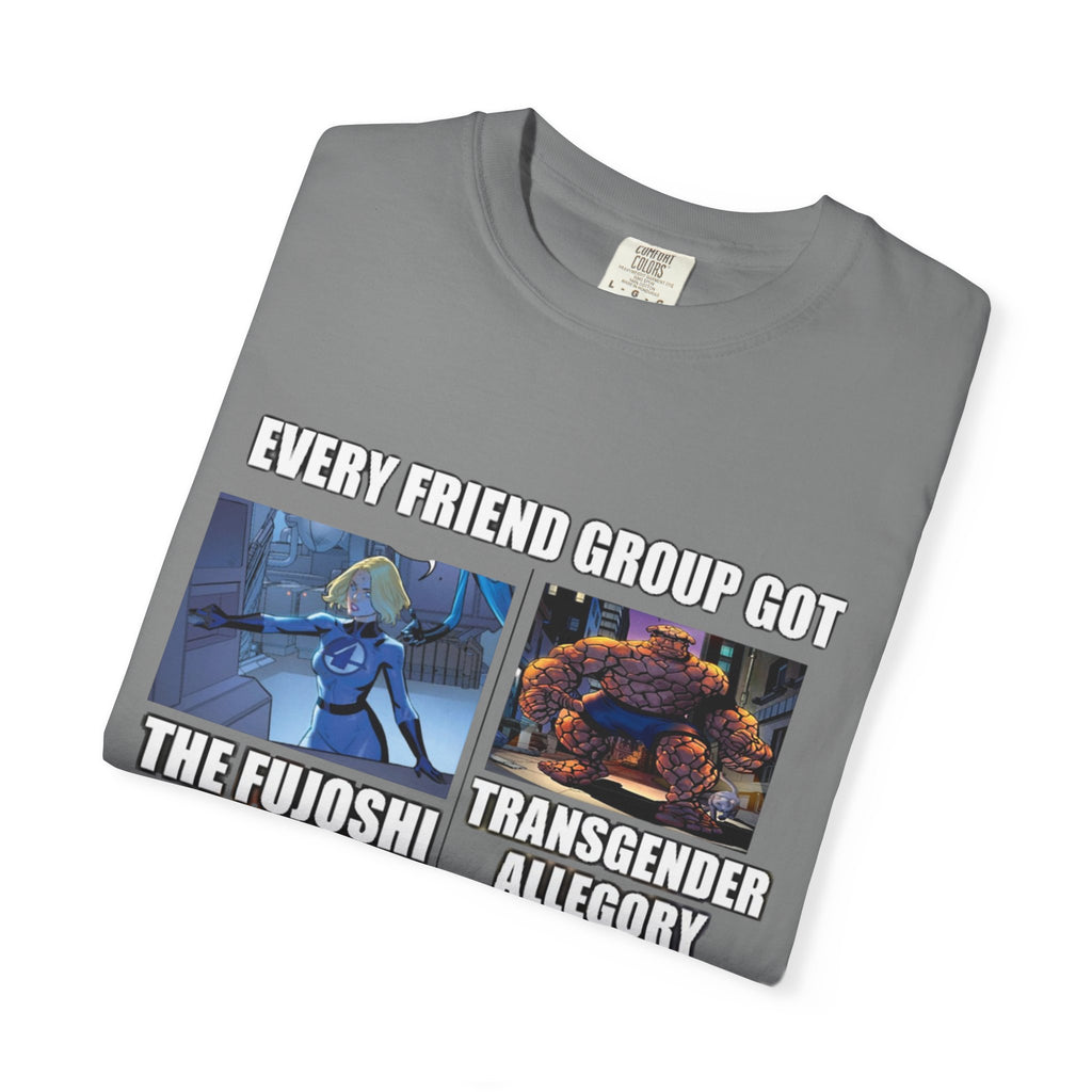 Meme Group-Character Graphic T-Shirt — "Every Friend Group Got" Front & "LOOK Different" Back