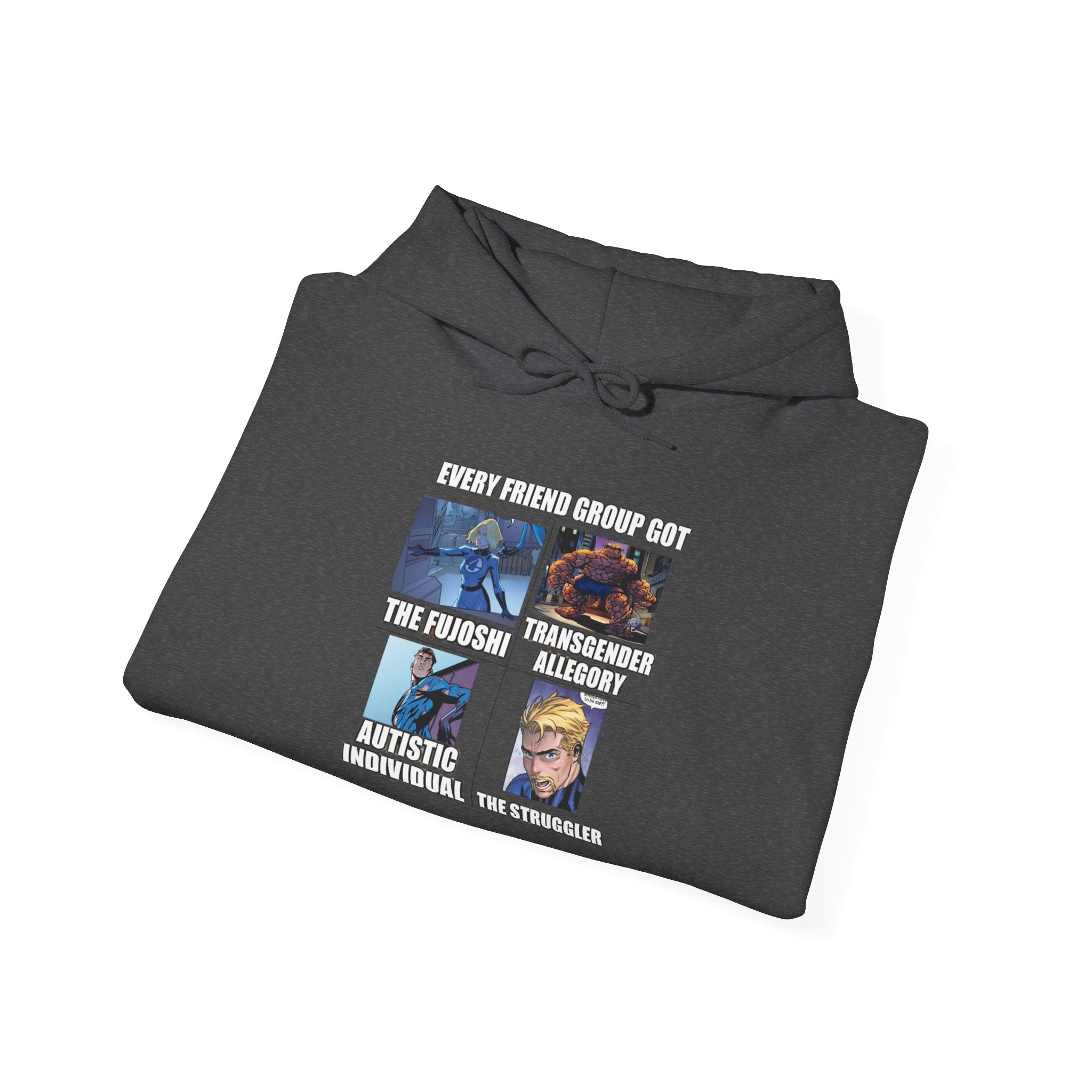 'Look Different' Graphic Hoodie — Vintage Collage Crewneck Sweatshirt