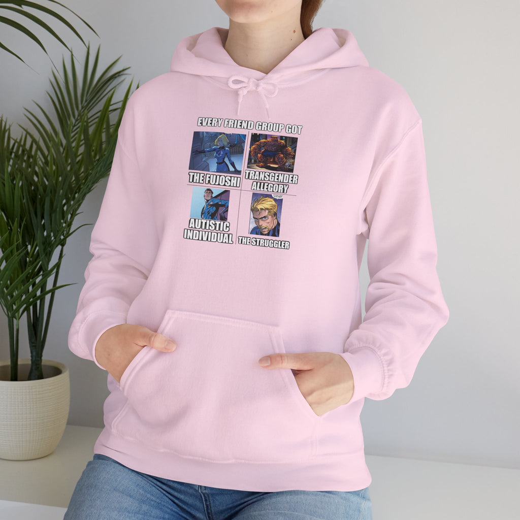 'Look Different' Graphic Hoodie — Vintage Collage Crewneck Sweatshirt