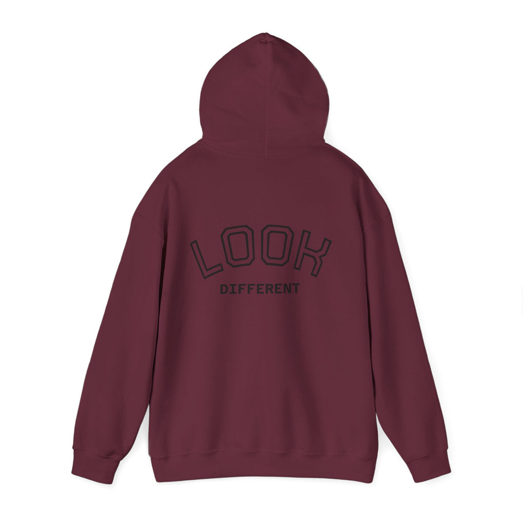 Hoodie — Cute Fluffy Hamster Graphic "Look Different" Pullover