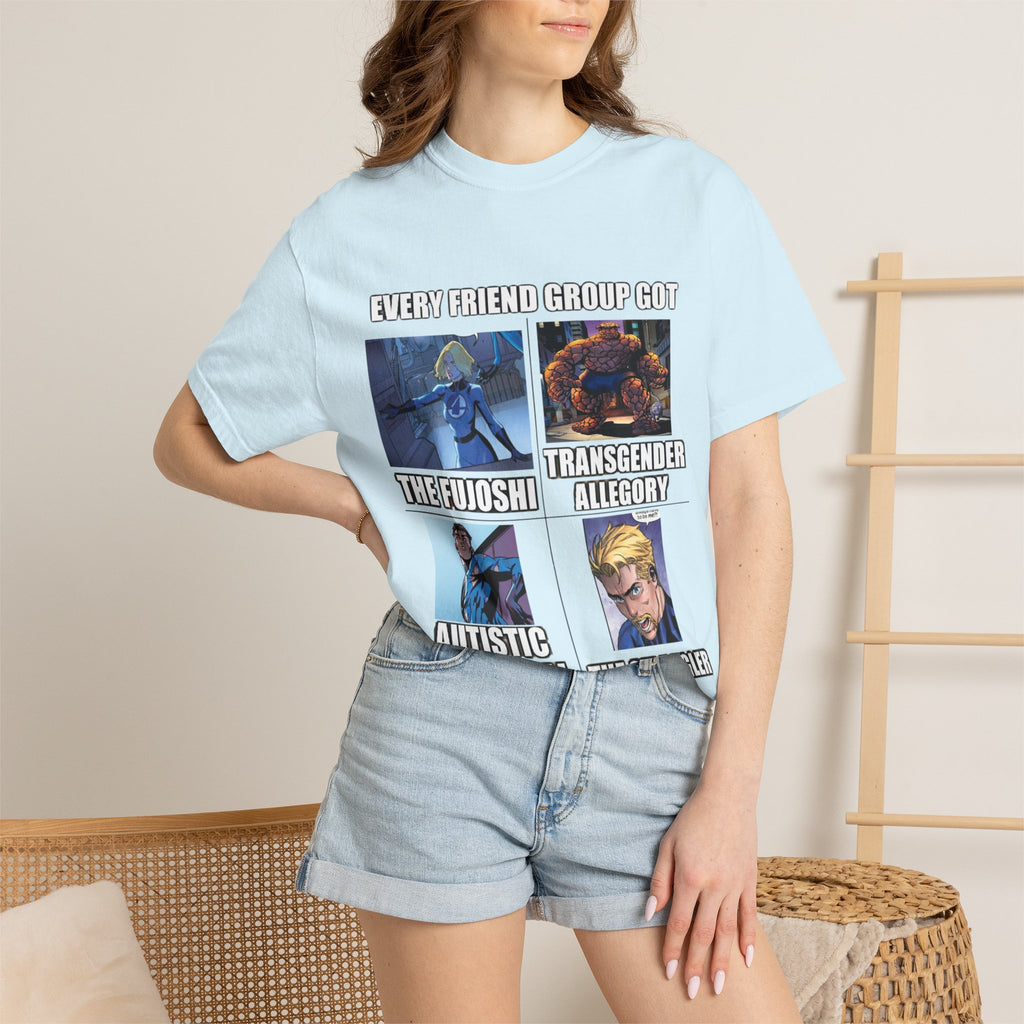 Meme Group-Character Graphic T-Shirt — "Every Friend Group Got" Front & "LOOK Different" Back