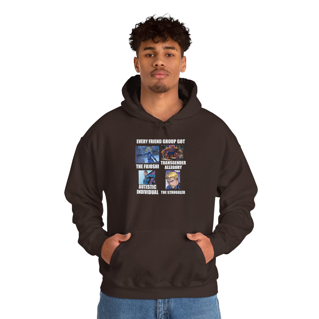 'Look Different' Graphic Hoodie — Vintage Collage Crewneck Sweatshirt