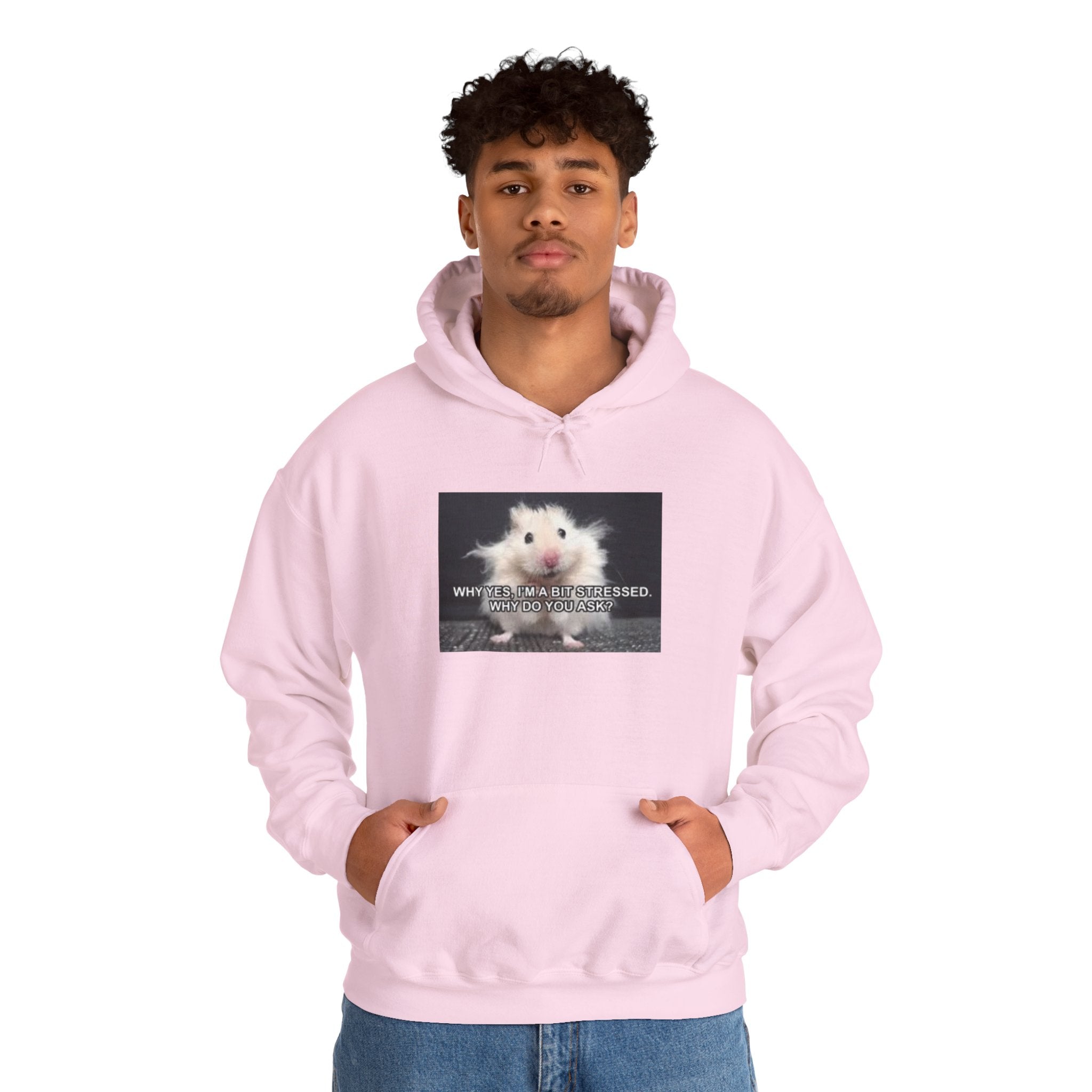 Hoodie — Cute Fluffy Hamster Graphic "Look Different" Pullover
