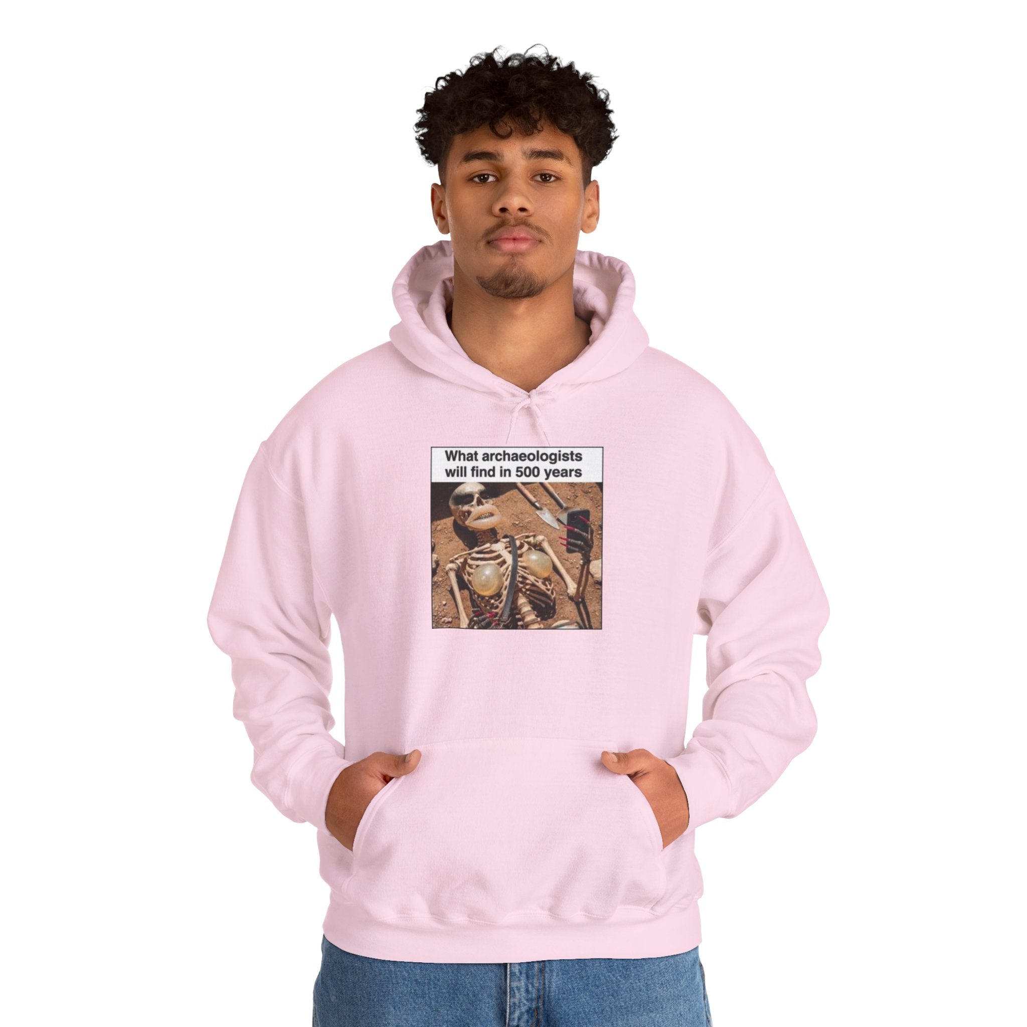 Hoodie — "What Arctic Ecologists Will Find in 500 Years" Vintage Cabin Photo | LOOK Different Back Print