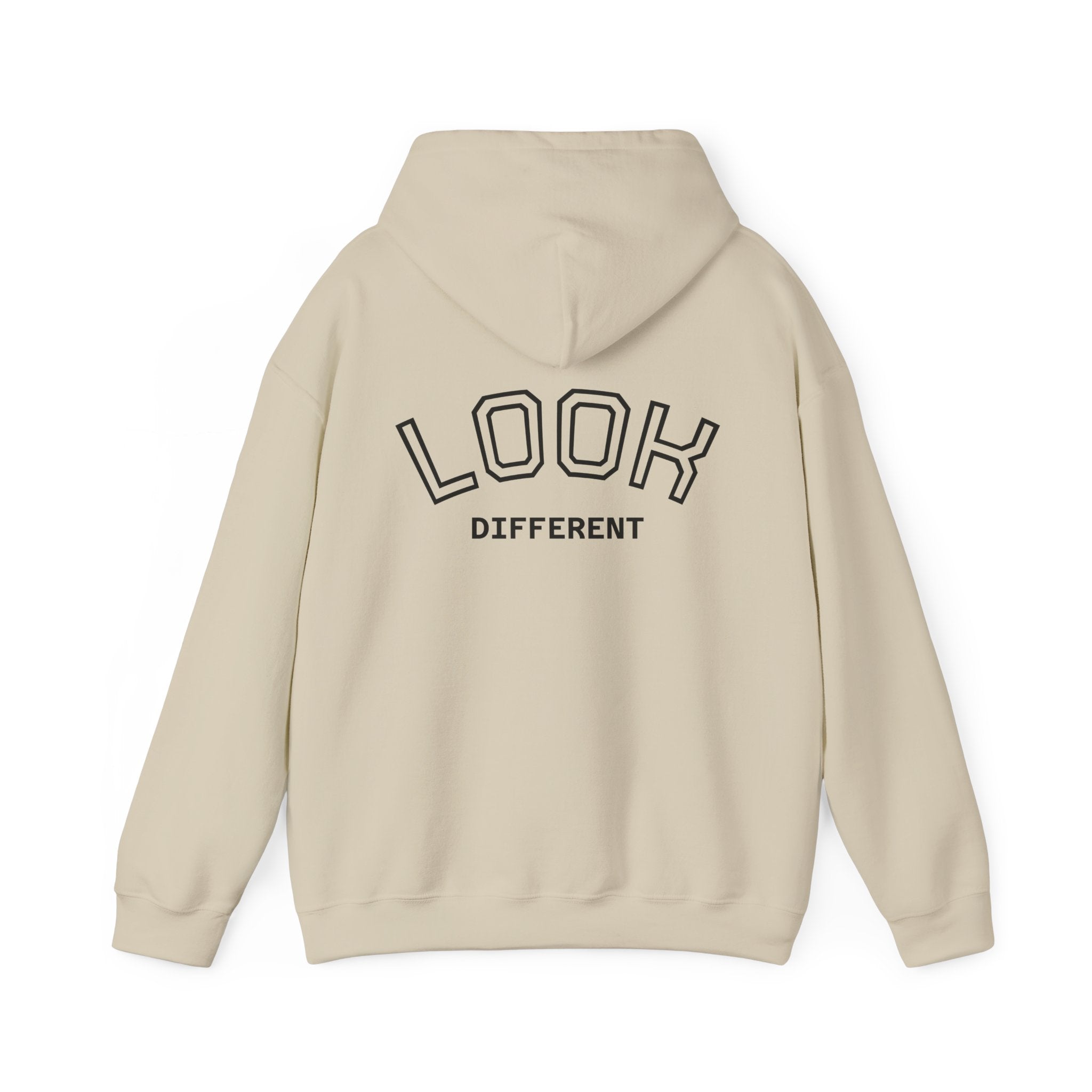 Hoodie — Cute Fluffy Hamster Graphic "Look Different" Pullover