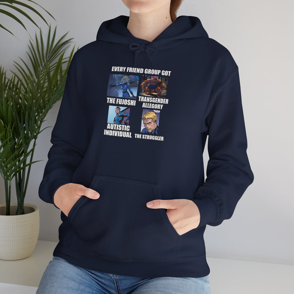 'Look Different' Graphic Hoodie — Vintage Collage Crewneck Sweatshirt