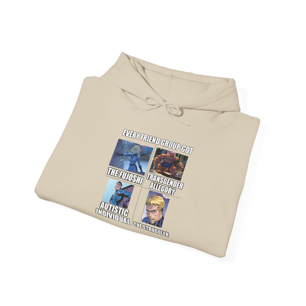 'Look Different' Graphic Hoodie — Vintage Collage Crewneck Sweatshirt