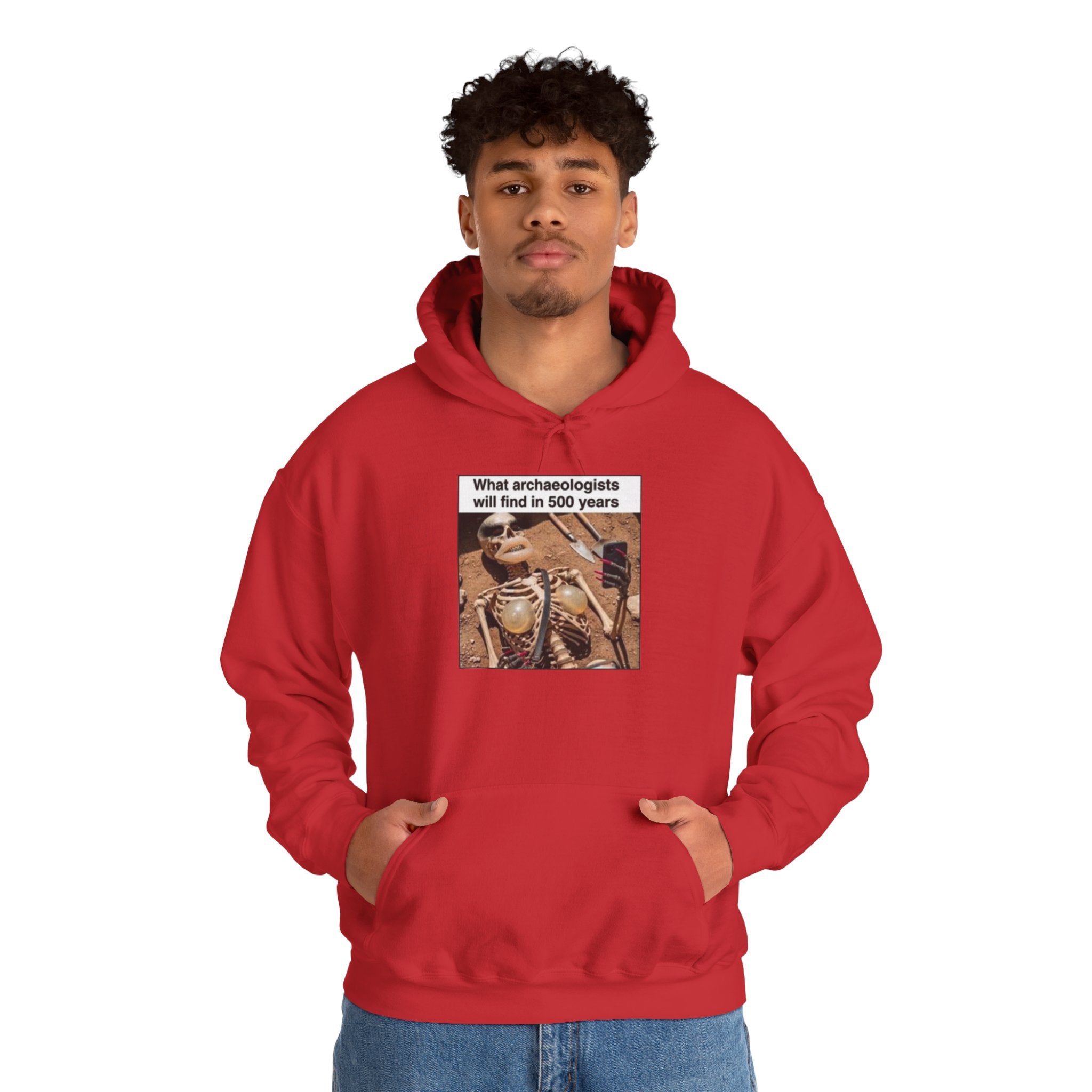 Hoodie — "What Arctic Ecologists Will Find in 500 Years" Vintage Cabin Photo | LOOK Different Back Print