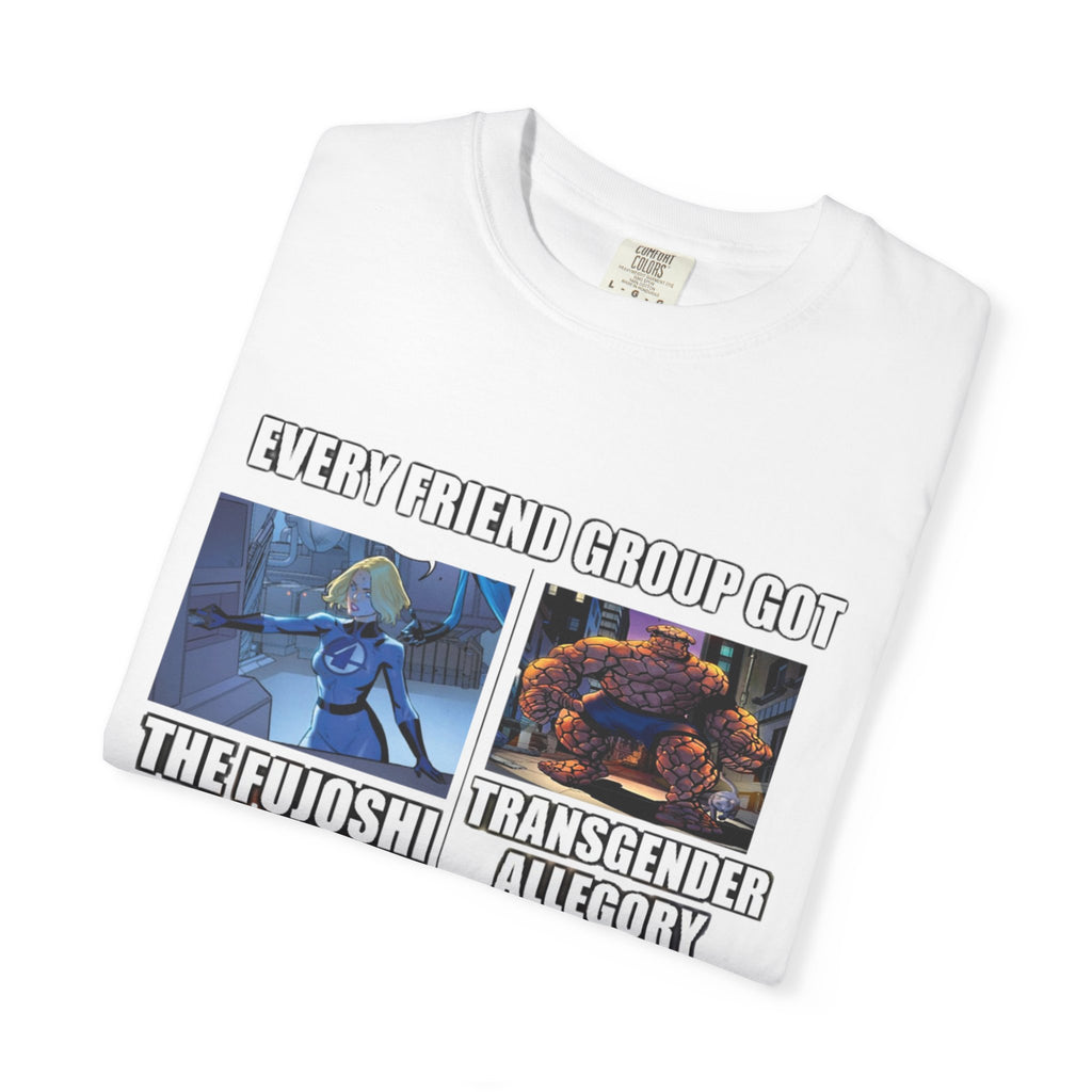 Meme Group-Character Graphic T-Shirt — "Every Friend Group Got" Front & "LOOK Different" Back